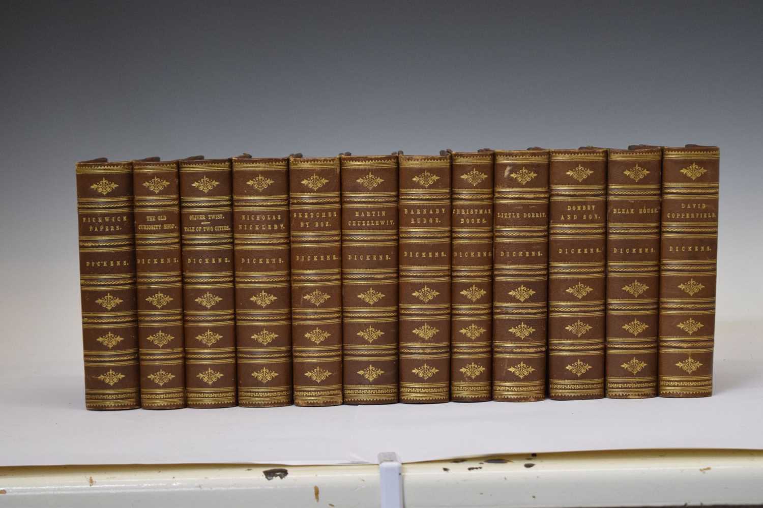 Dickens, Charles - Twelve volumes, leather-bound - Image 2 of 9