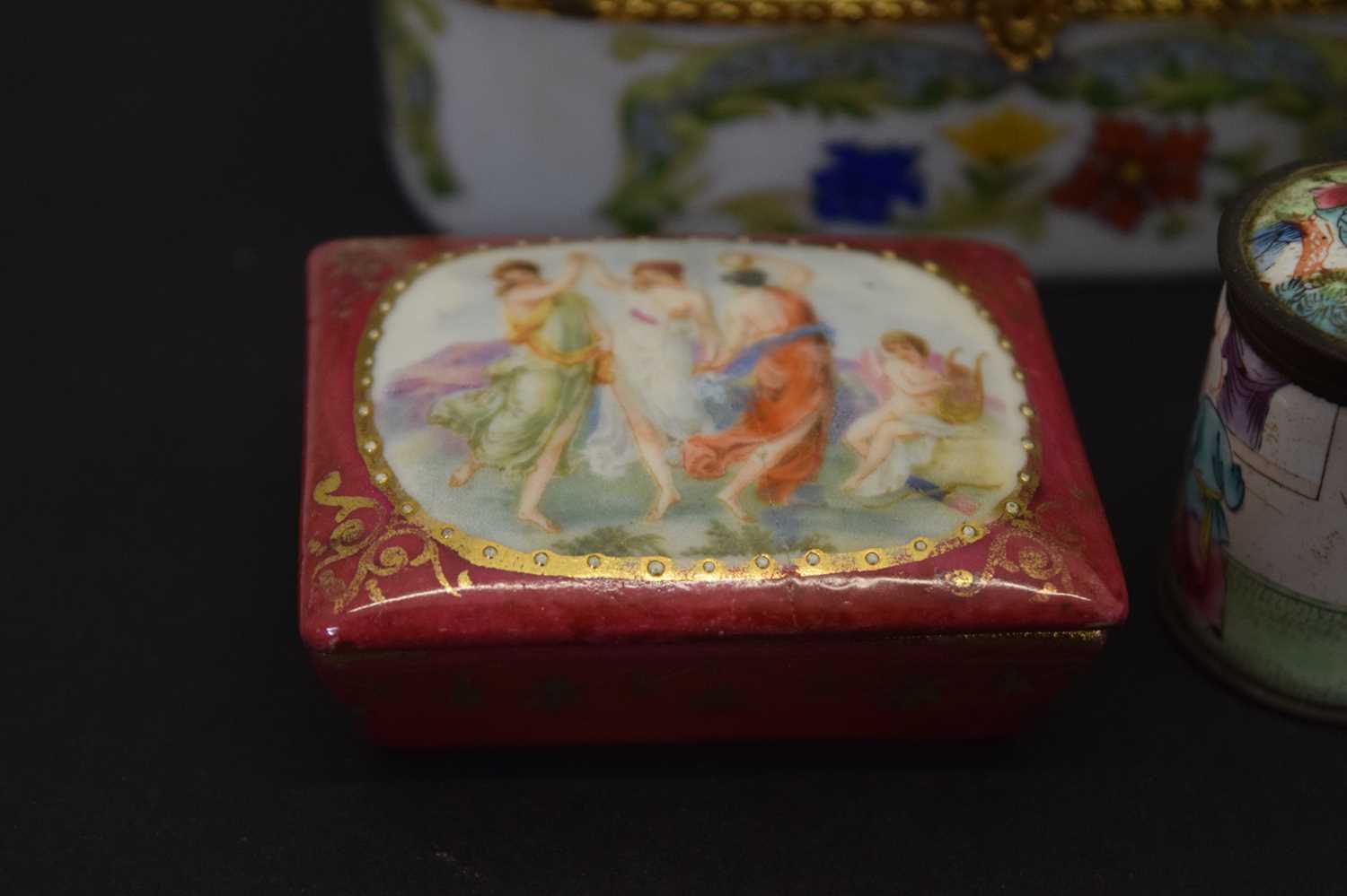Group of porcelain boxes, etc - Image 3 of 8