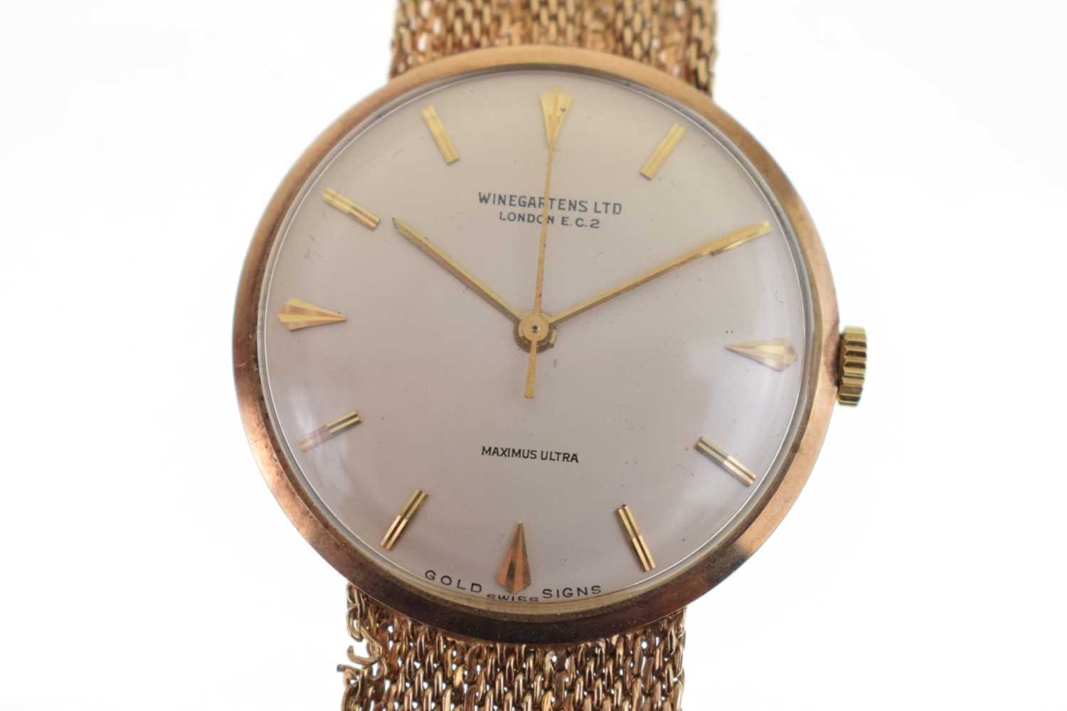 Winegartens - Gentleman's Maximus Ultra 9ct gold bracelet watch - Image 3 of 11