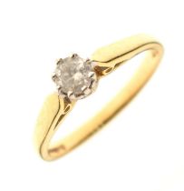 18ct gold diamond solitaire ring