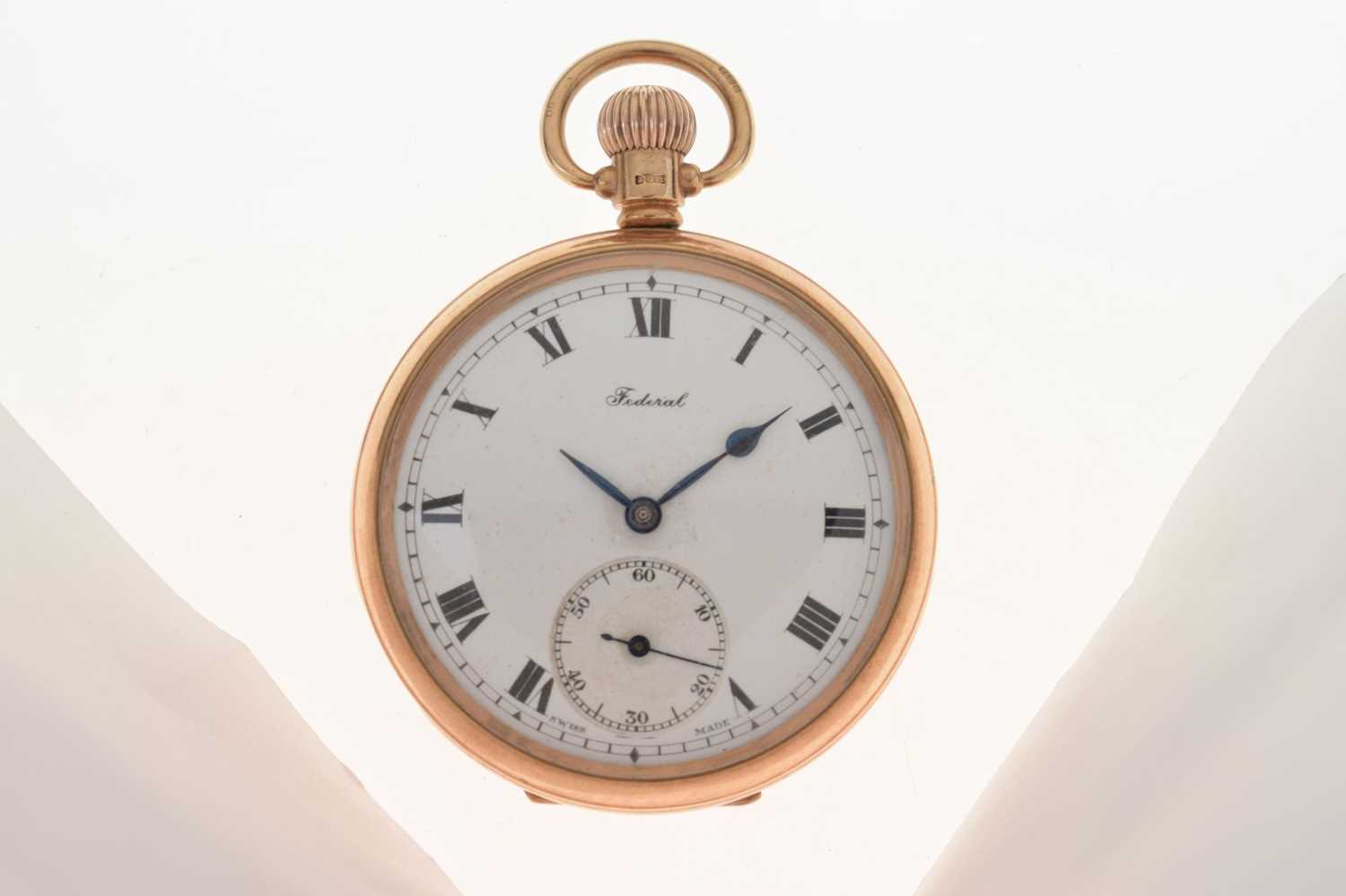 George V 9ct gold cased open-face pocket watch - Image 12 of 12