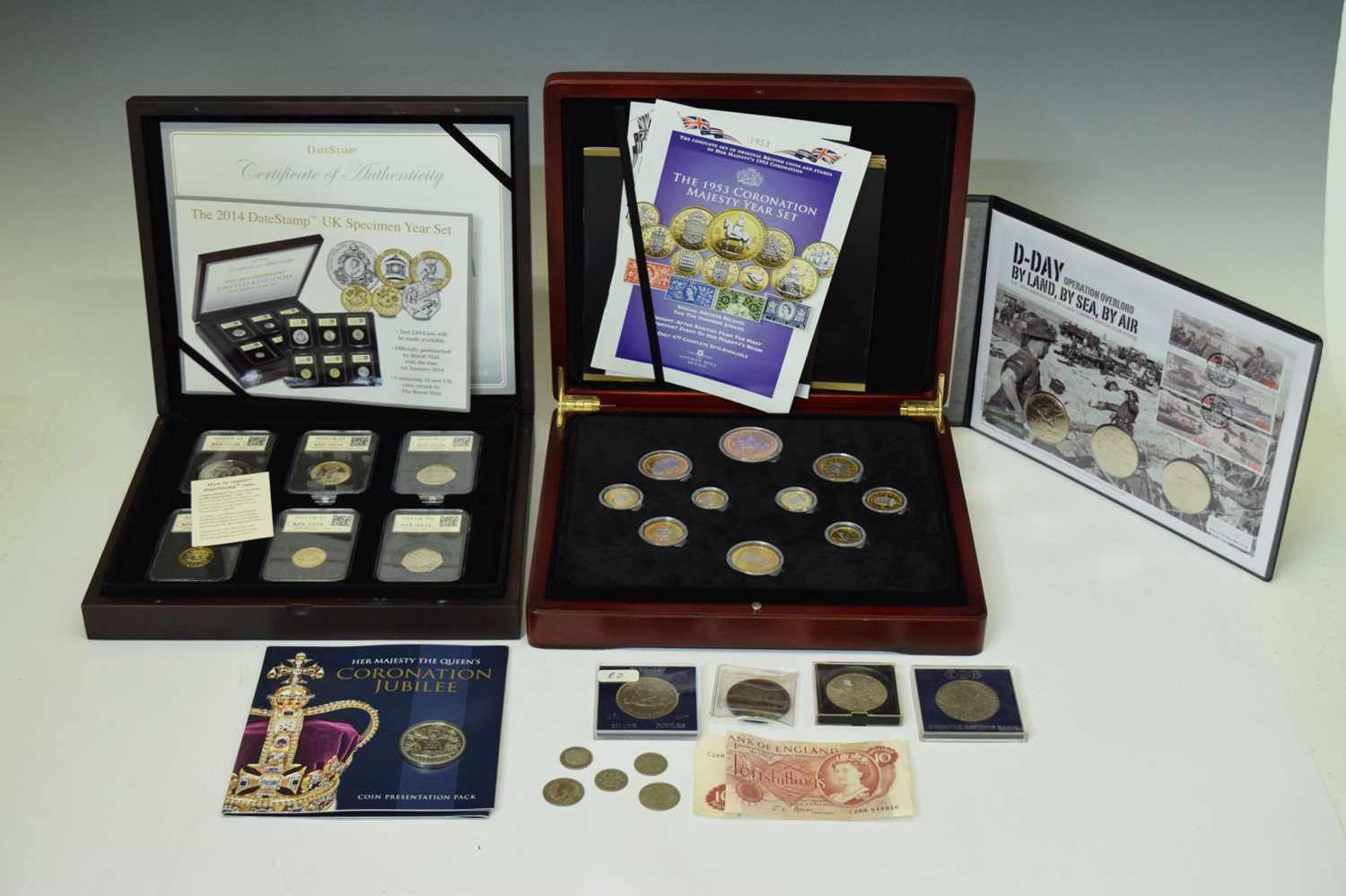 Quantity of GB presentation coins, to include Victorian silver crown, etc - Image 2 of 11