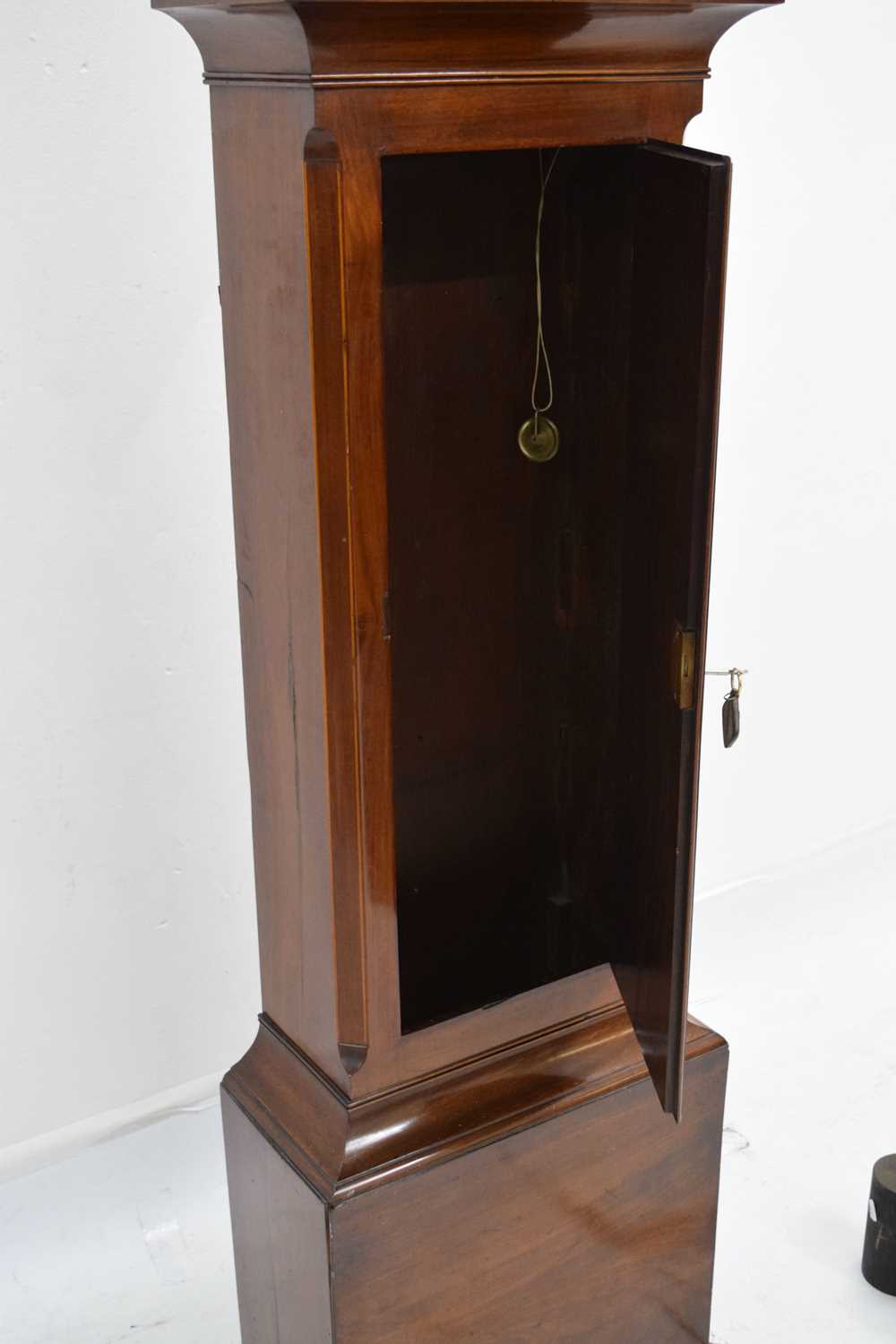 19th century mahogany inlaid longcase clock, John Warry, Bristol - Image 8 of 17