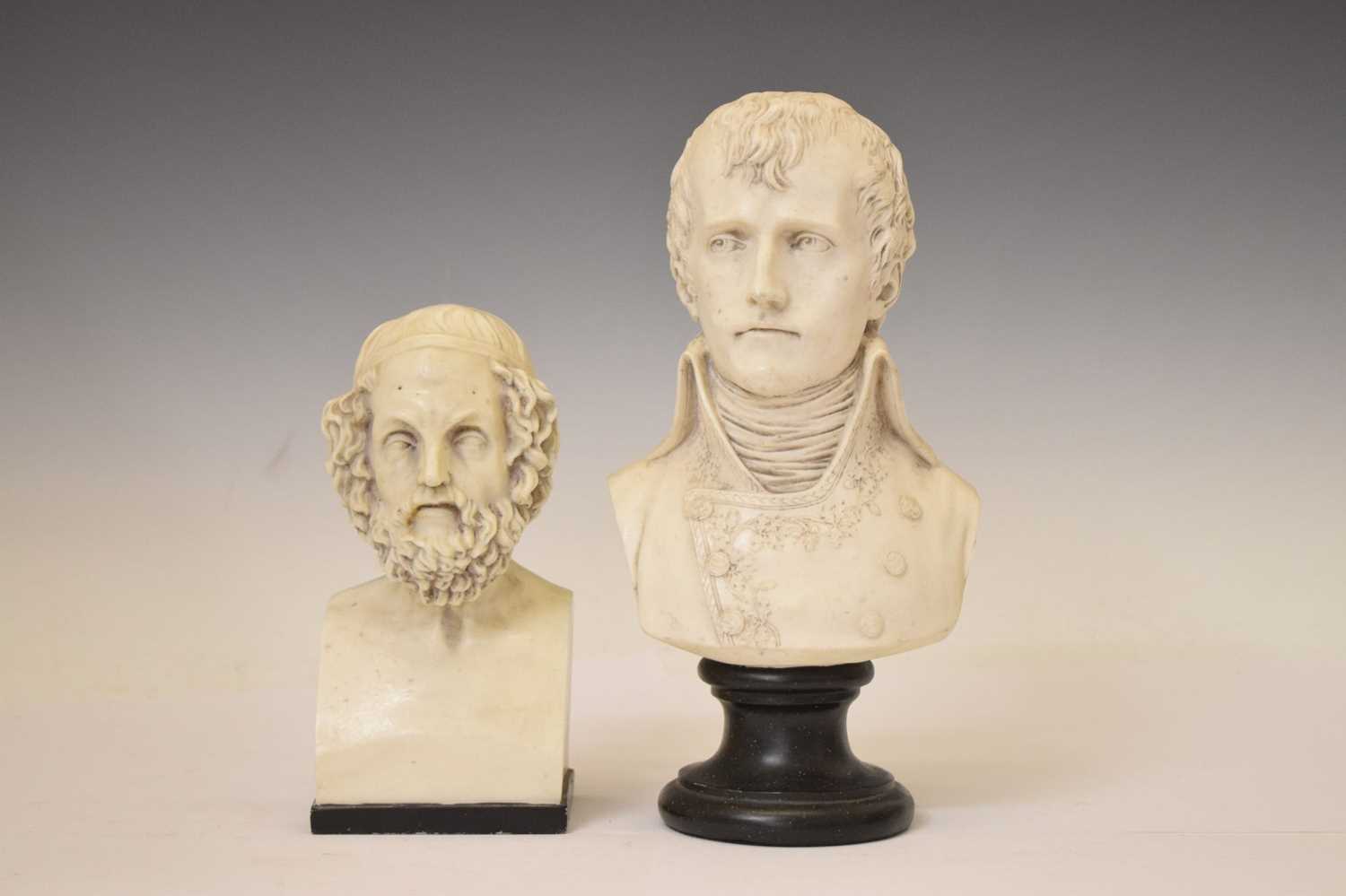 Resin busts of Napoleon and Homer - Image 2 of 8