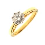 18ct gold solitaire diamond ring