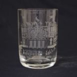 Bristol interest - Late 19th century 'Bristol Industrial & Fine Art Exhibition 1893' glass