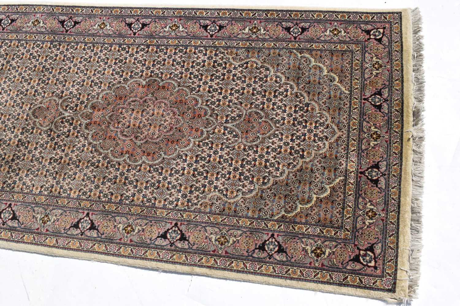 Persian Tabriz hand-knotted wool runner - Image 6 of 8