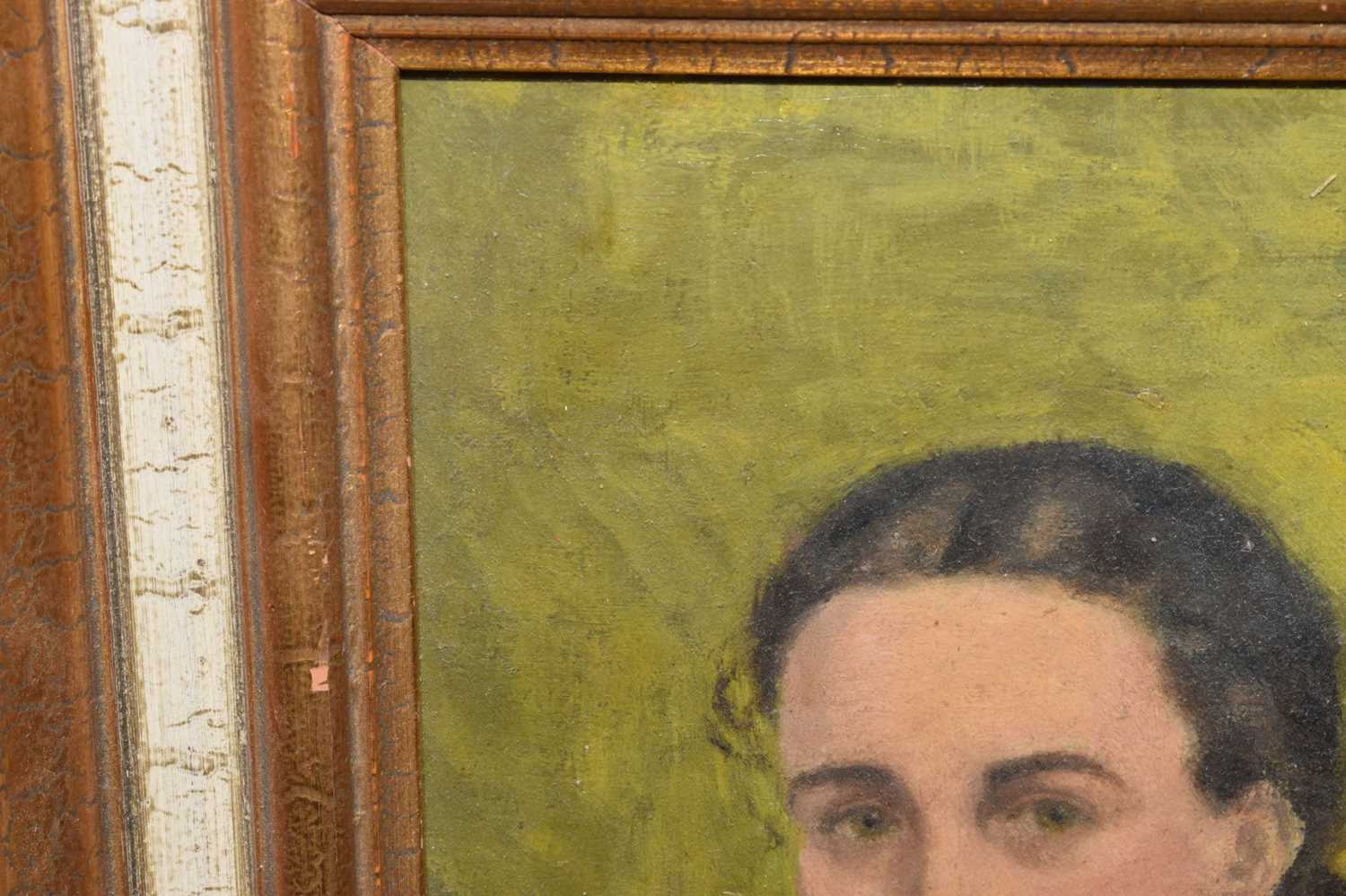 20th century school - Oil portrait study of a lady with tied hair - Image 3 of 8