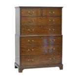 Early 20th century mahogany chest-on-chest or tallboy