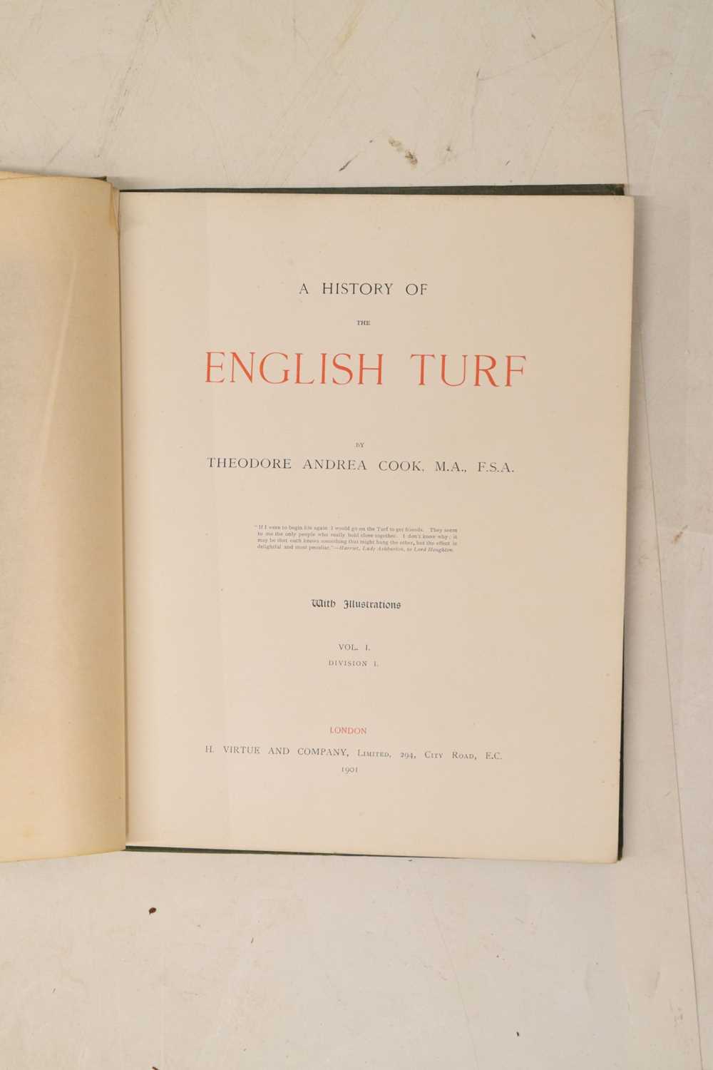 Cook, Theodore Andrea - 'A History of the English Turf' - First edition, 1901 - Image 5 of 7