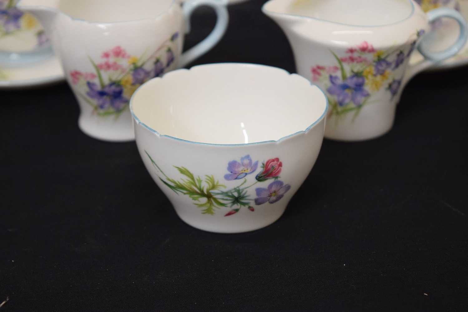 Shelley 'Wild Flowers' pattern part coffee set - Image 10 of 15