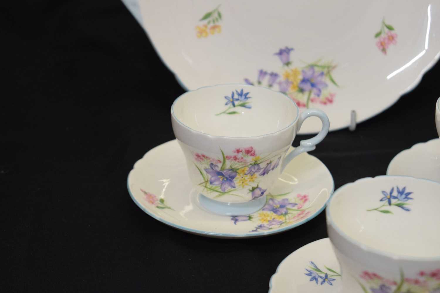 Shelley 'Wild Flowers' pattern part coffee set - Image 4 of 15