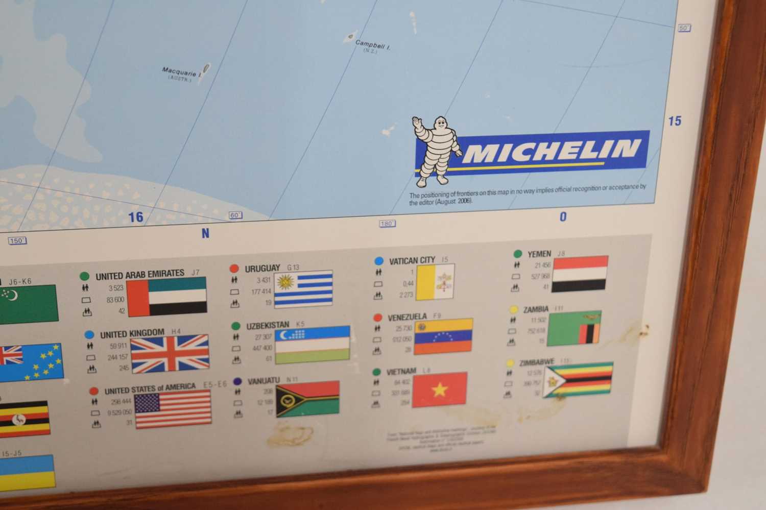 Large modern Michelin map of the world - Image 3 of 8