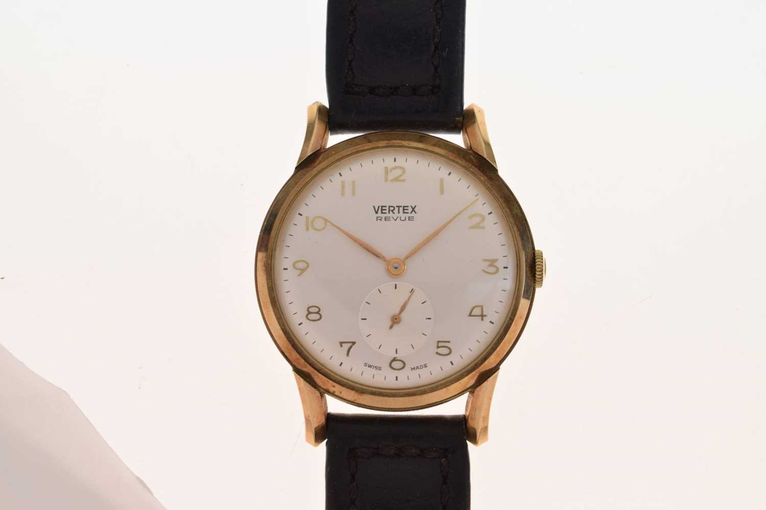 Vertex Revue - Gentleman's 9ct gold case wristwatch, circa 1959 - Image 2 of 9