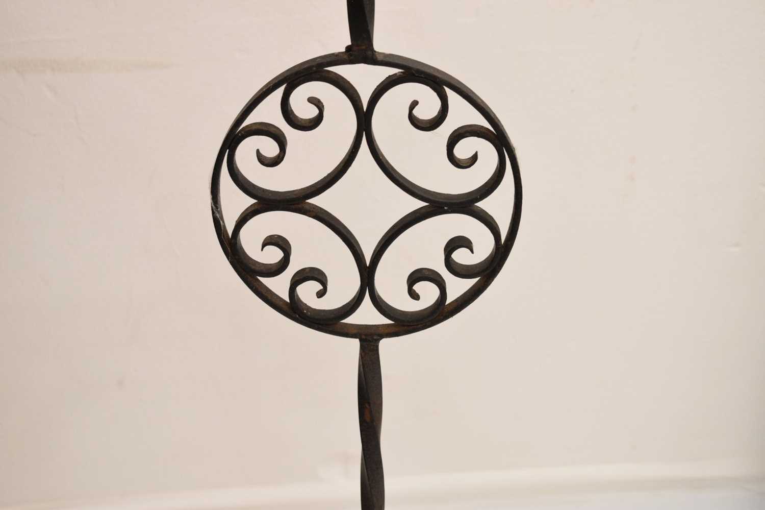 Wrought iron floor-standing candelabrum - Image 4 of 7