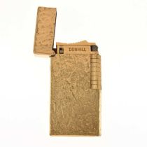 Dunhill gold plated cigarette lighter with fitted case