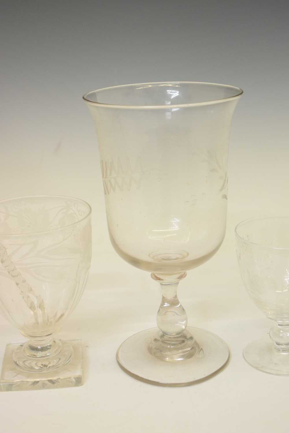 Small group of 19th century and later table glass - Image 5 of 7