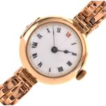 Early 20th century lady's 9ct gold cased bracelet watch