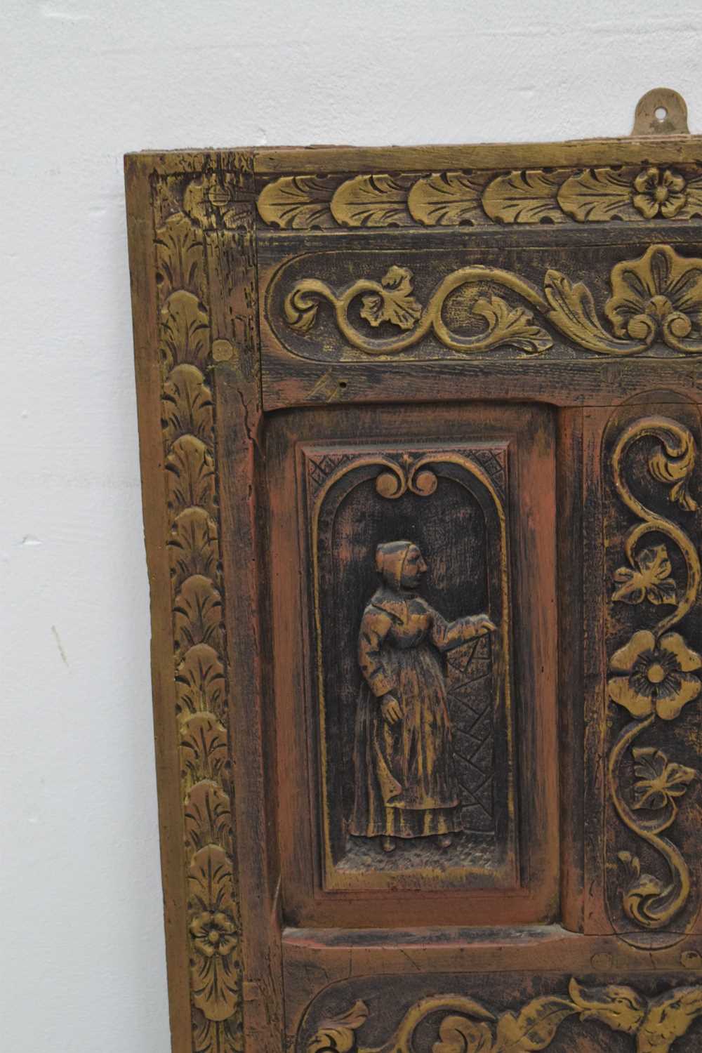 Dutch/Flemish carved oak panel - Image 2 of 6