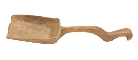 Rustic wooden malt shovel