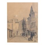 William James Muller (1812-1845) - En Grisaille watercolour - St Nicholas Street