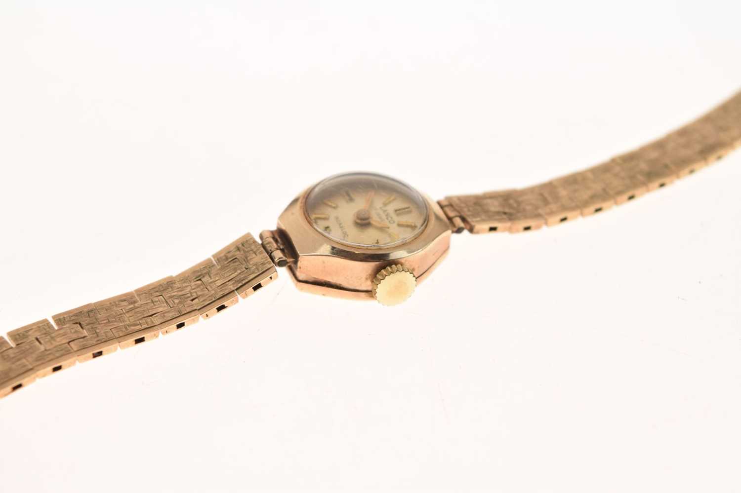 Lanco - Lady's 9ct gold bracelet watch - Image 2 of 10