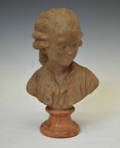 Terracotta bust of young Mozart