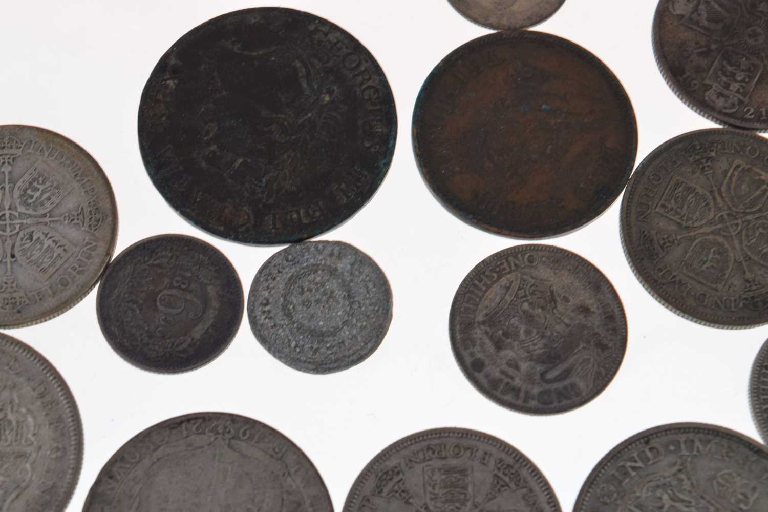 Quantity of George V and George IV silver coinage, bank token etc - Image 4 of 7