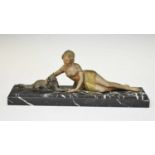 After Georges Lucien Vacossin (1870-1942) - Art Deco style spelter lady