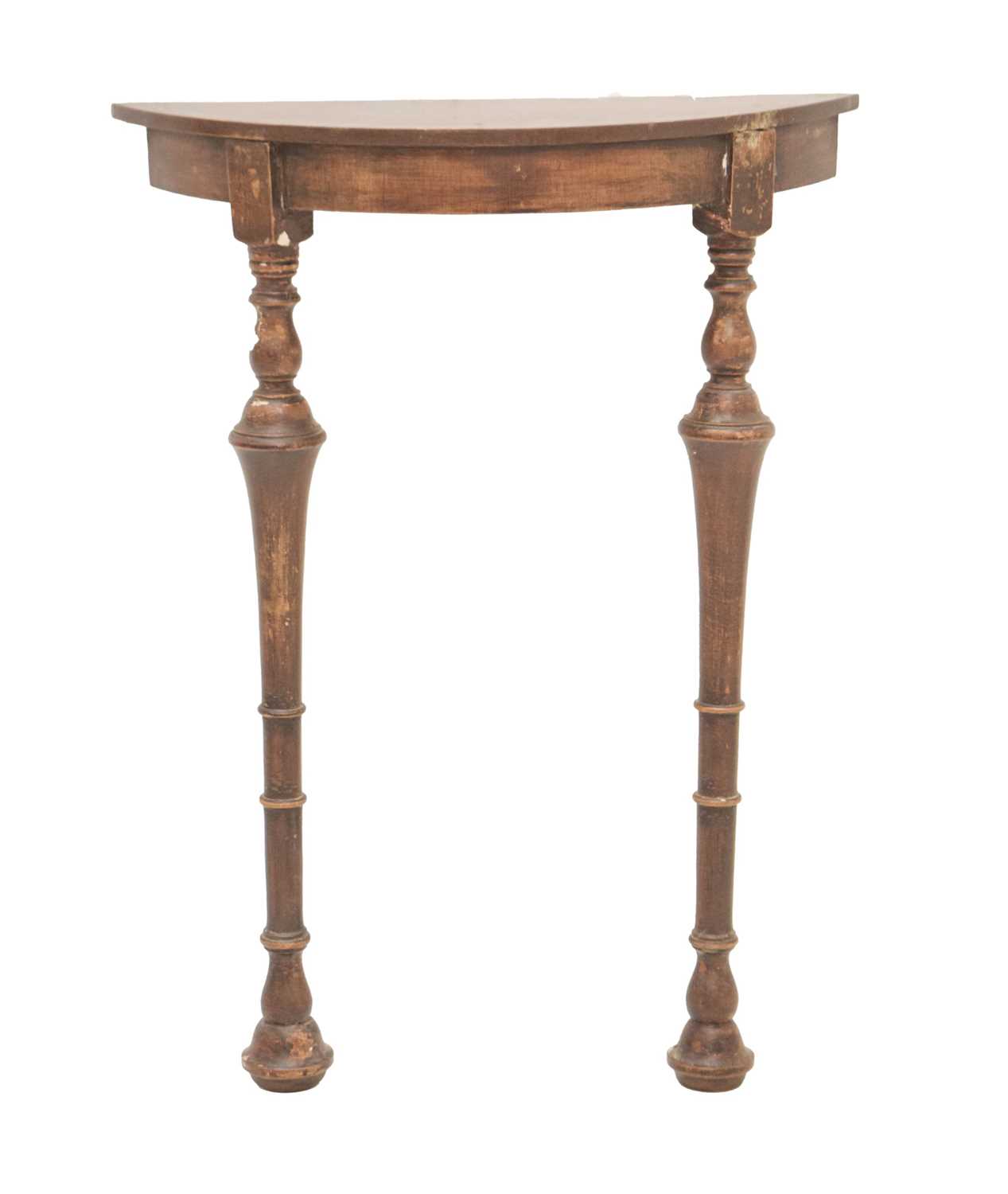 Demi lune console table