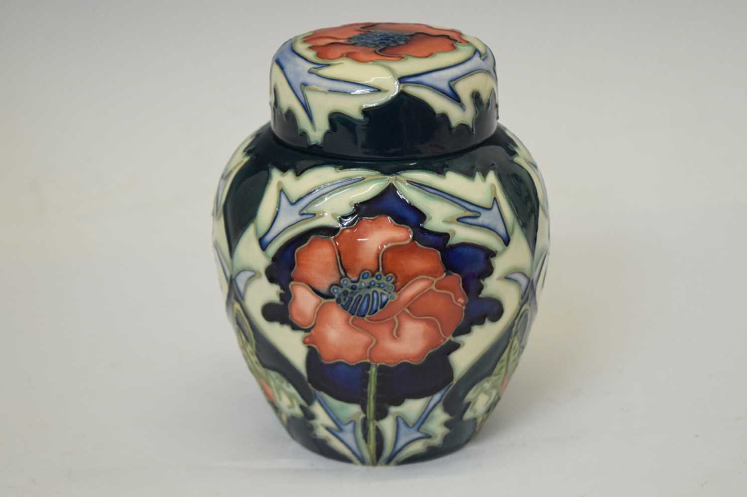 Moorcroft Pottery - 'Poppy pattern' ginger jar with cover - Image 4 of 7