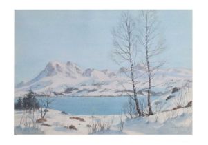 Arthur Bateman (1883-1970) - Watercolour - 'Gane Loch'