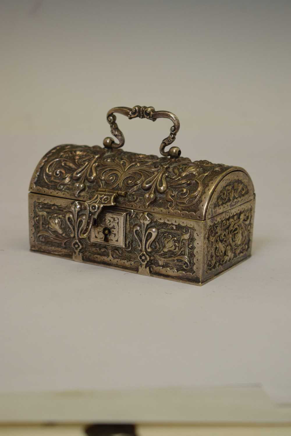 20th century silver-plated dome-top casket - Image 10 of 10