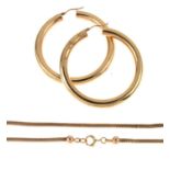 9ct gold snake link necklace