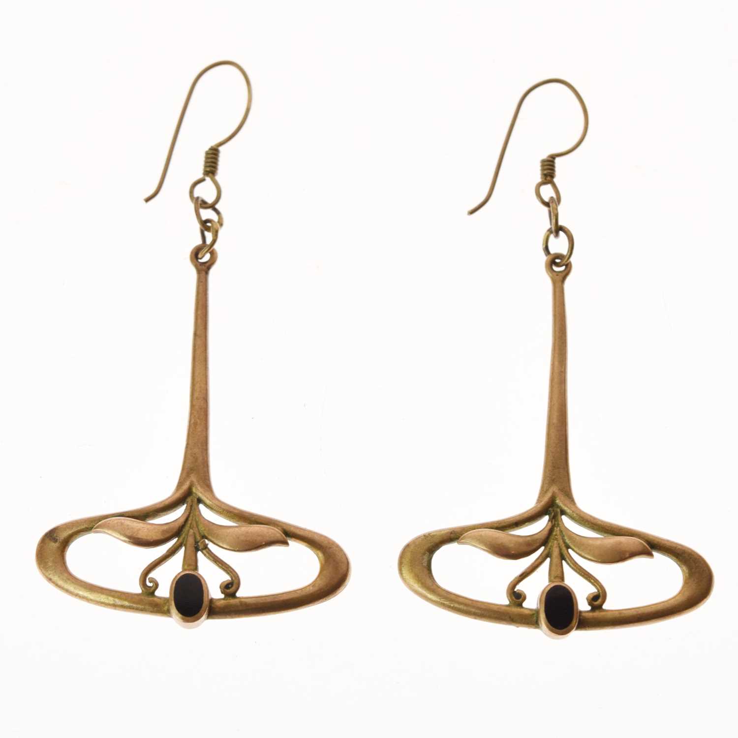 Pair of Art Nouveau style earrings