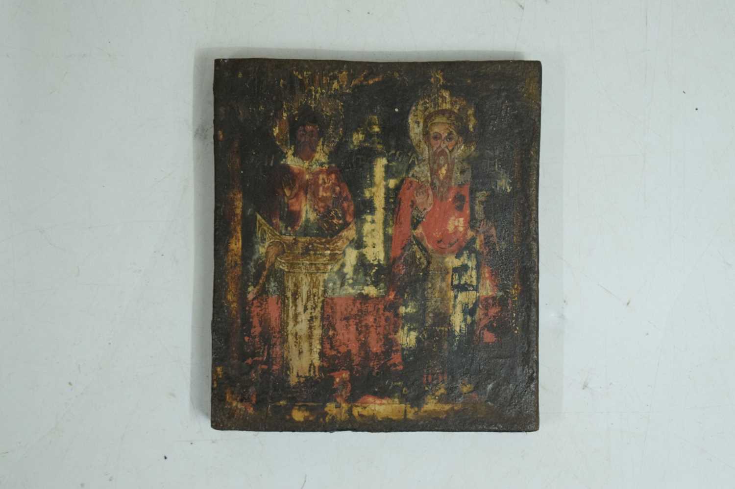 Orthodox religious painted panel - Image 2 of 7