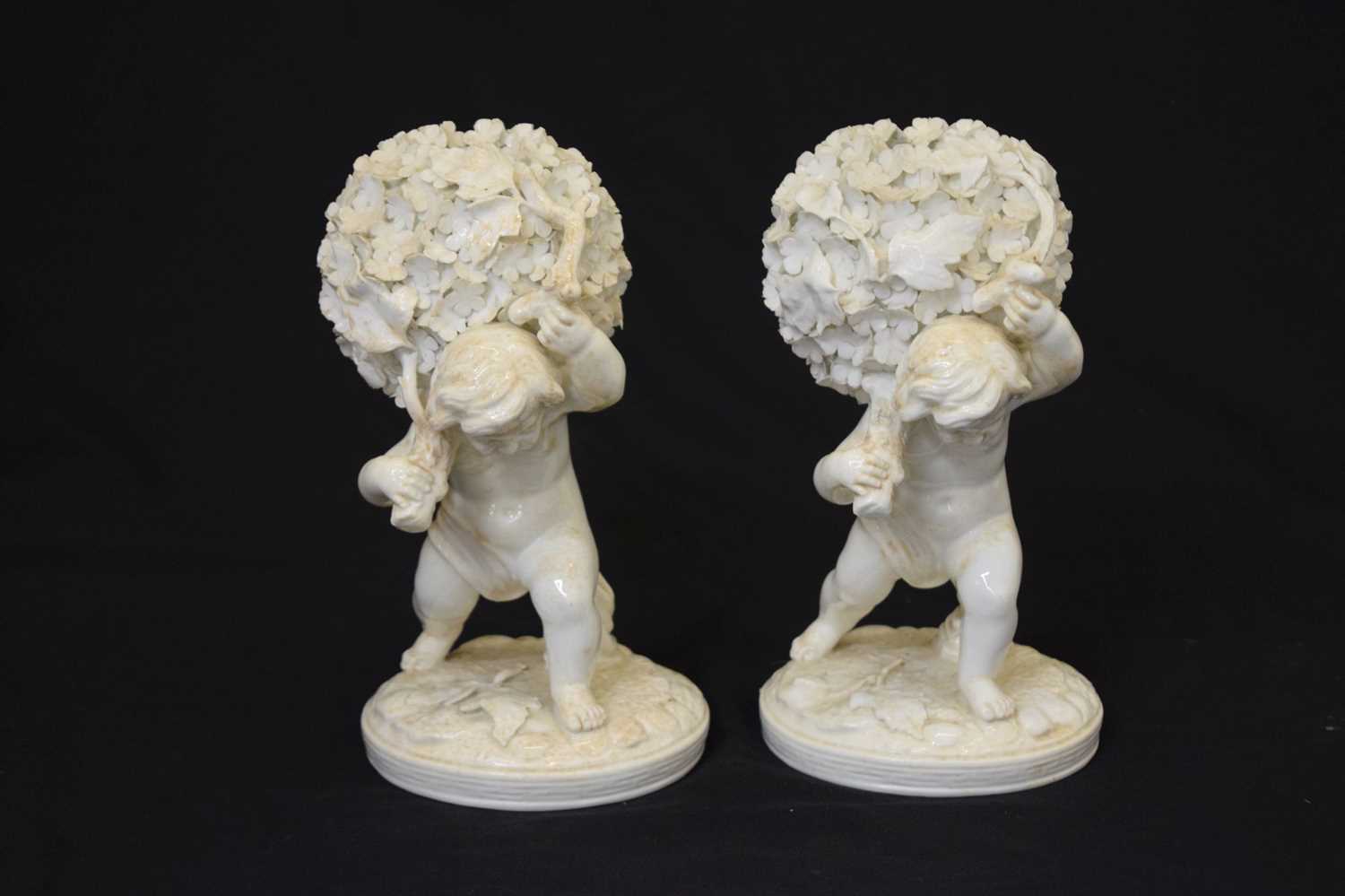 Pair of late 19th century Moore Brothers porcelain figures of cherubs - Image 3 of 9