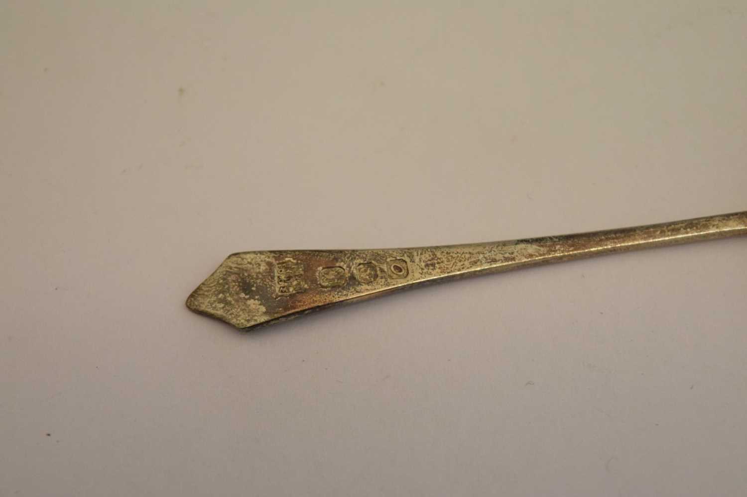 Silver teaspoons (cased), napkin rings, cruet, etc. - Image 12 of 12