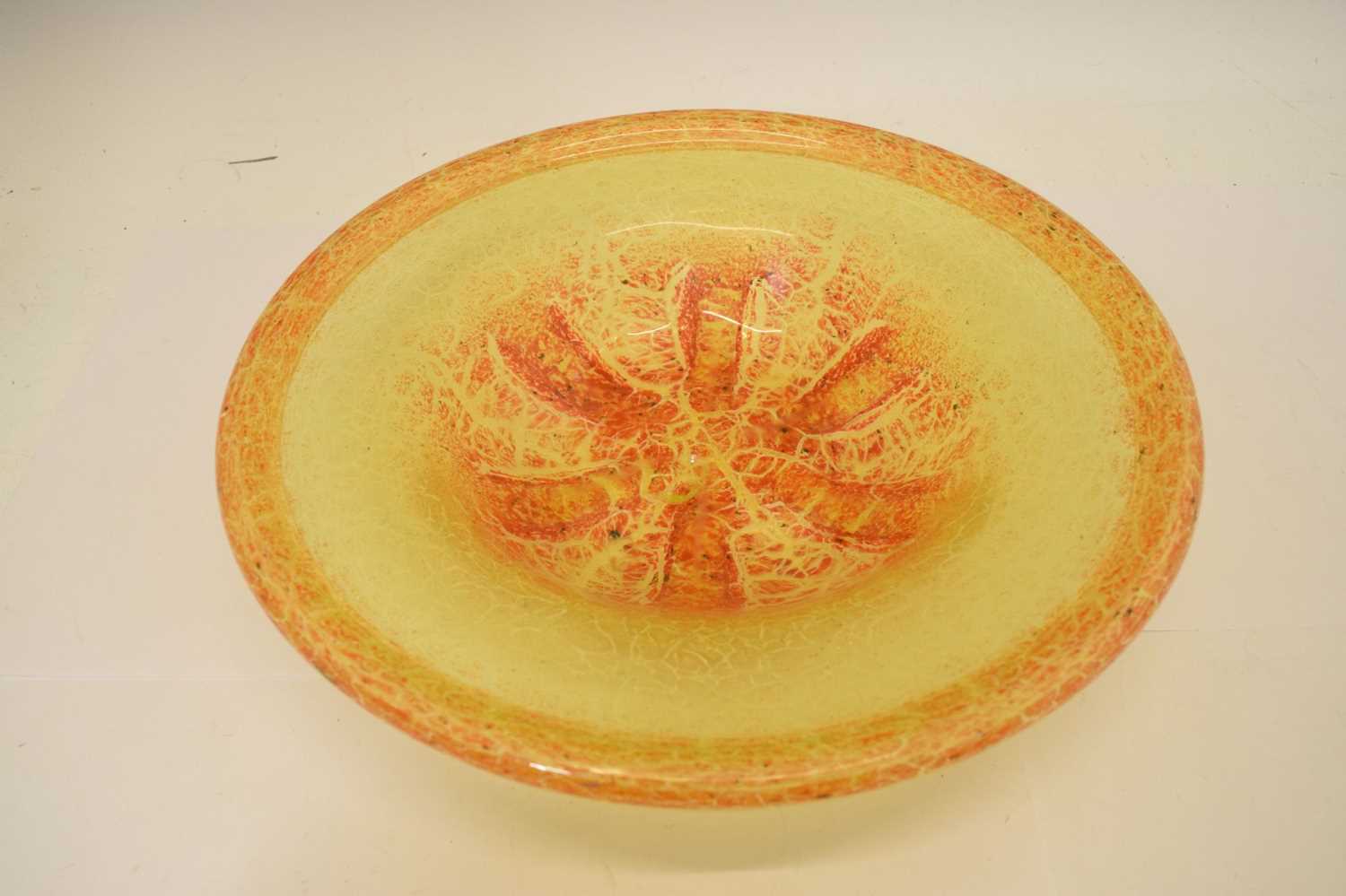 Large 1930s WMF Ikora glass bowl - Image 4 of 9