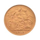 George V gold half sovereign, 1912