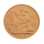 George V gold sovereign, 1912