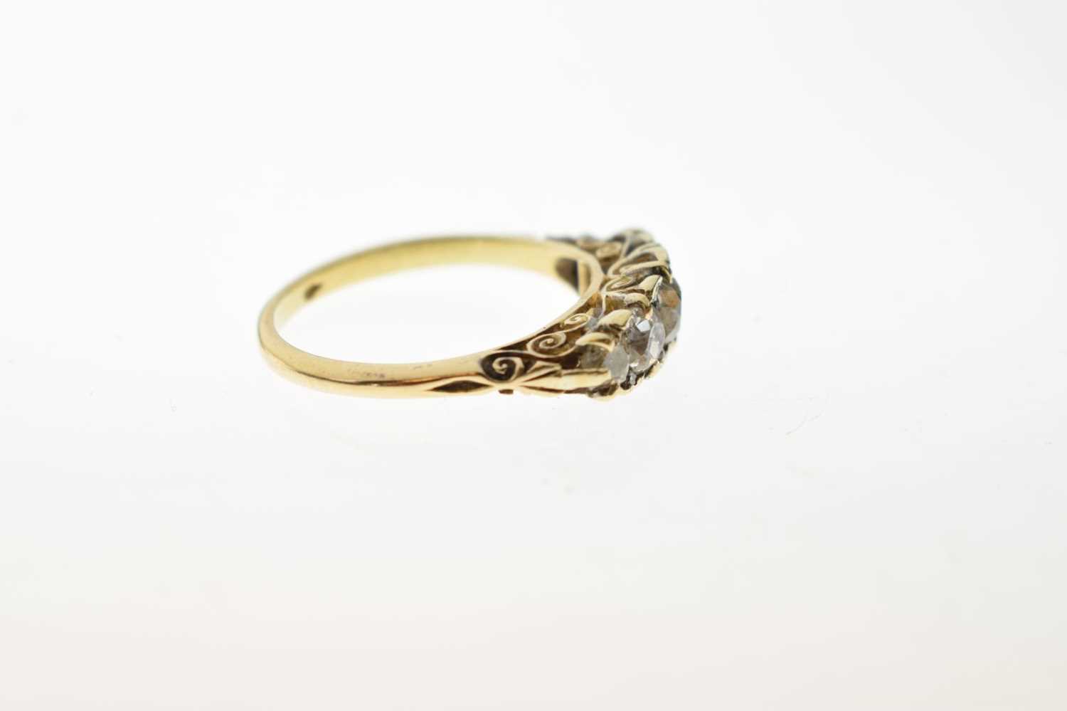 Late 19th century diamond five stone ring - Image 4 of 6
