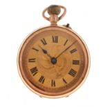 Early 20th century lady's 9ct gold cased open-face fob watch