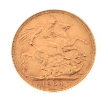 Edward VII gold sovereign, 1904