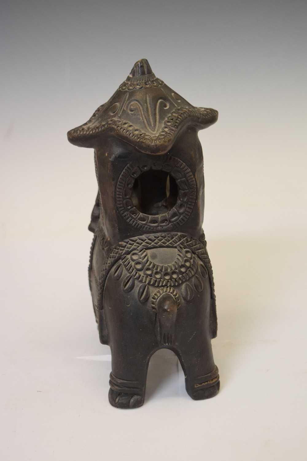 Bangladeshi bronzed model of a caparisoned elephant - Image 7 of 9