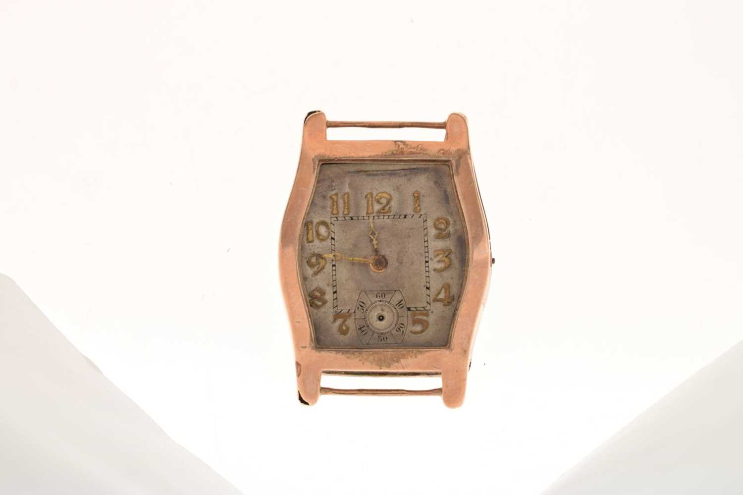 Gentleman's vintage mid-20th century rose gold watch head - Image 9 of 9