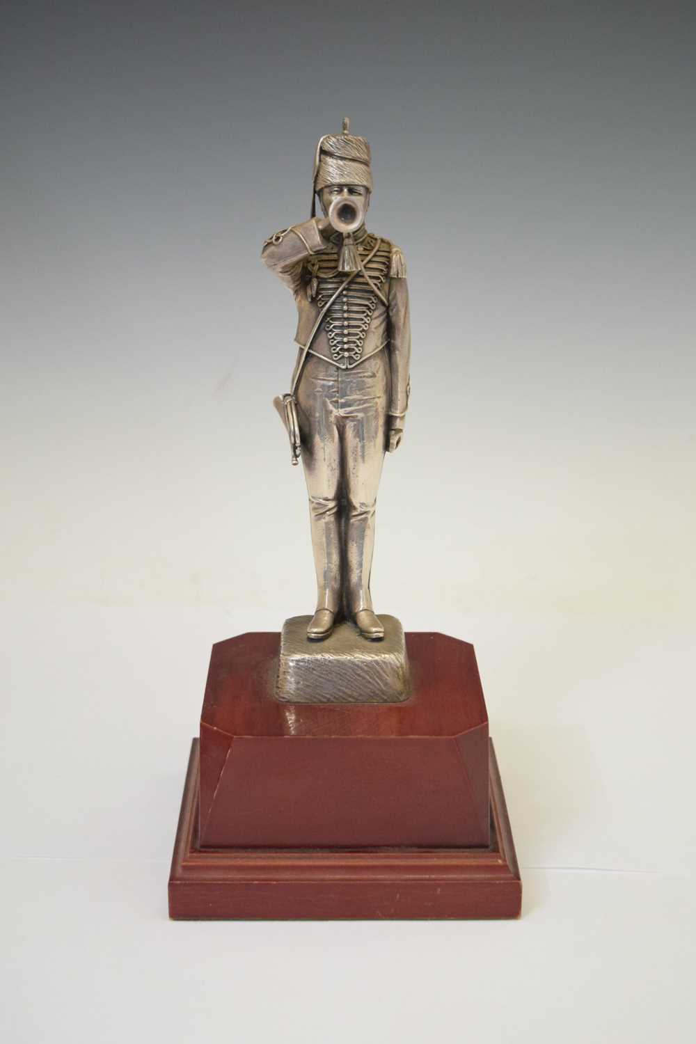 Unmarked white metal figure of a Royal Canadian Horse Artillery bugler - Image 2 of 6