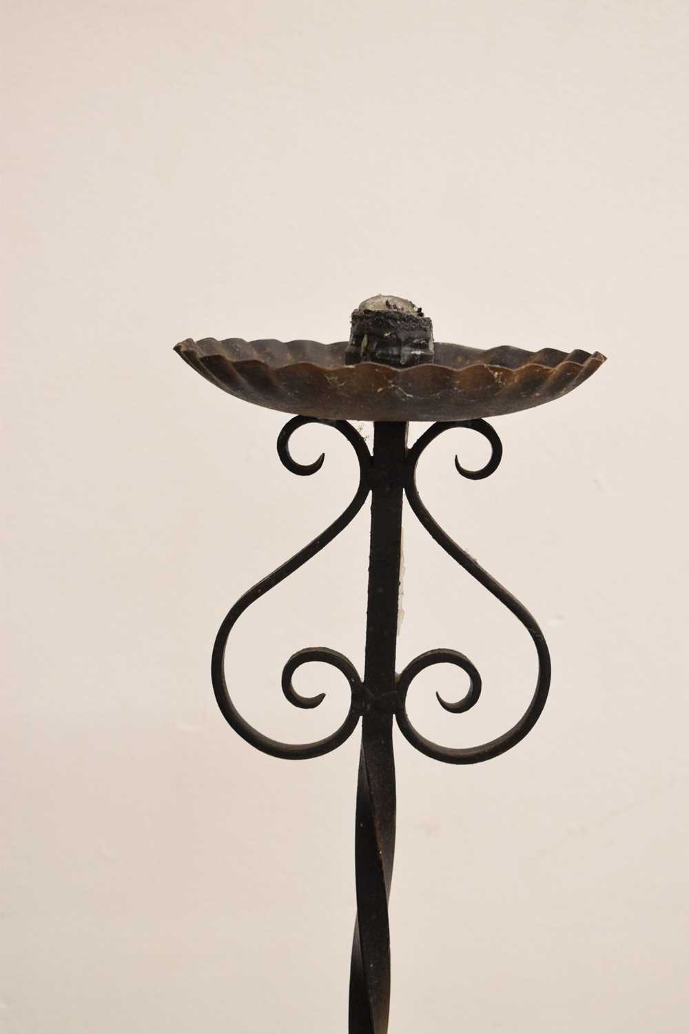 Wrought iron floor-standing candelabrum - Image 3 of 7