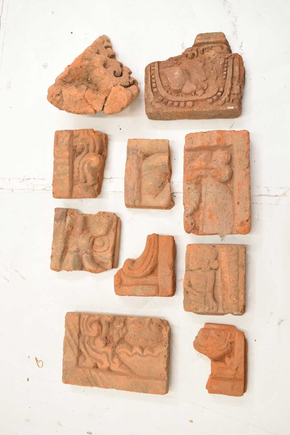 Group of 14th-15th century Javanese Majapahit Kingdom terracotta fragments