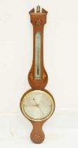 19th century inlaid wheel barometer, A.E Abraham Optician
